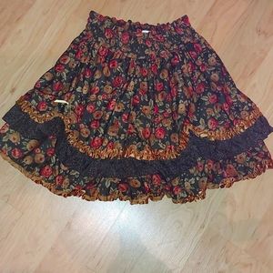 Vtg Ladies Spanish Style Skirt size XS